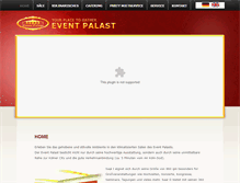 Tablet Screenshot of eventpalast.com
